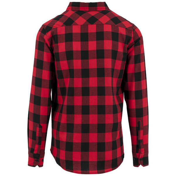 Bygg ditt varumärke Rutig flanellskjorta för män L Svart/Röd Black/Red L