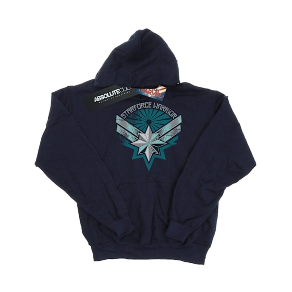 Marvel Dam/Kvinnor Captain Marvel Starforce Warrior Hoodie XX Navy Blue XXL