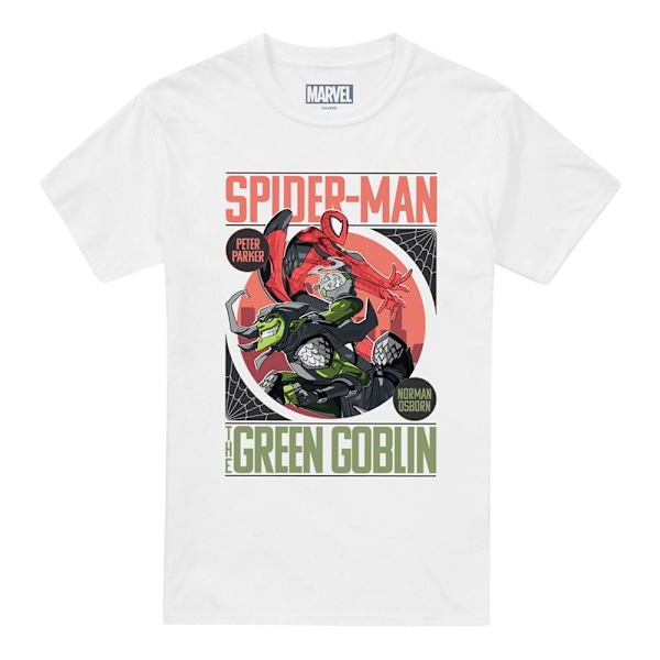 Spider-Man Herr T-Shirt Vs Green Goblin 4XL Vit White 4XL