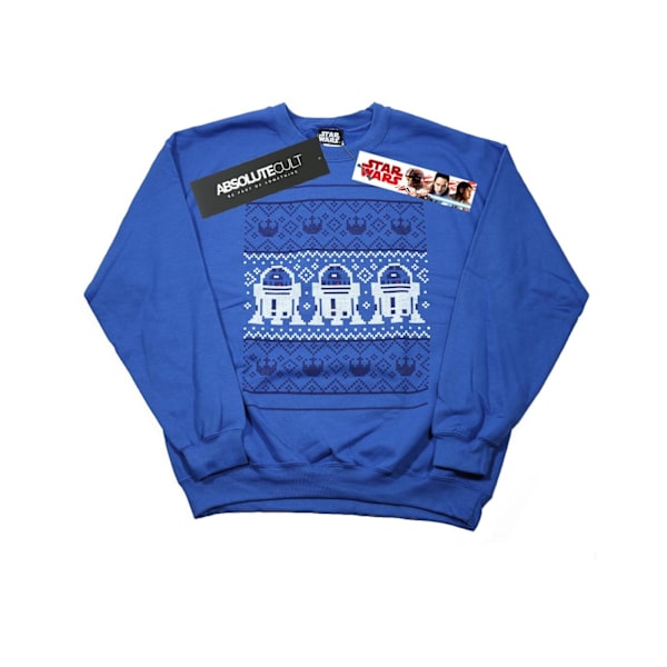 Star Wars Jul R2-D2 Fair Isle Sweatshirt XL Royal Bl för män Royal Blue XL