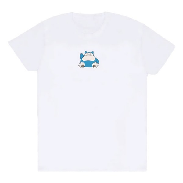 Pokemon Unisex Vuxen Snorlax Ryggtryck T-shirt S Vit White S