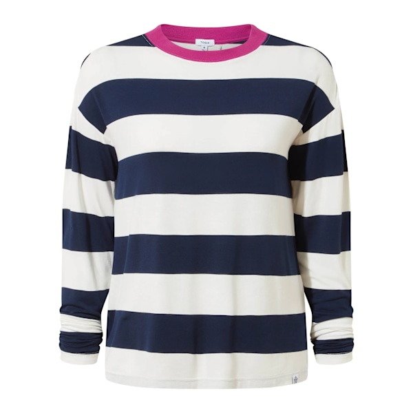 TOG24 Dam/Kvinna Jerry Block Stripe Långärmad T-shirt 16 Starry Night 16 UK