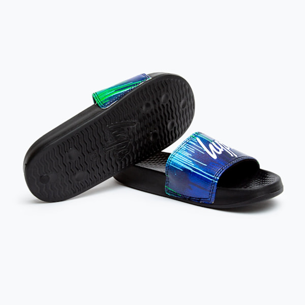 Hype Childrens/Kids Pacific Drips Sliders 1 UK Svart/Blå/Vit Black/Blue/White 1 UK