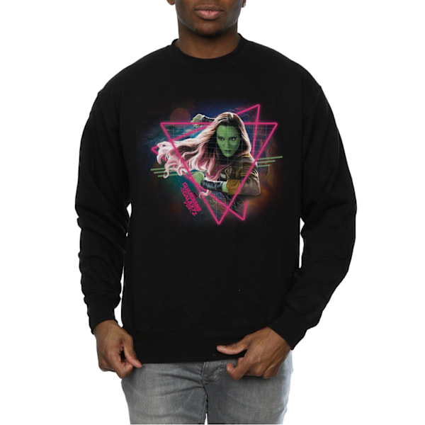 Marvel Herr Guardians Of The Galaxy Neon Gamora Sweatshirt L Bl Black L