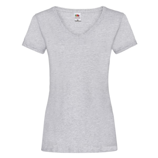 Fruit of the Loom Womens/Ladies Valueweight Heather Deep V T-Sh Heather Grey M