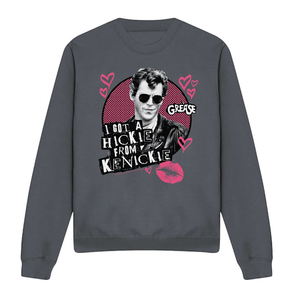 Grease Unisex Vuxen Kenickie Sweatshirt S Kolgrå Charcoal S
