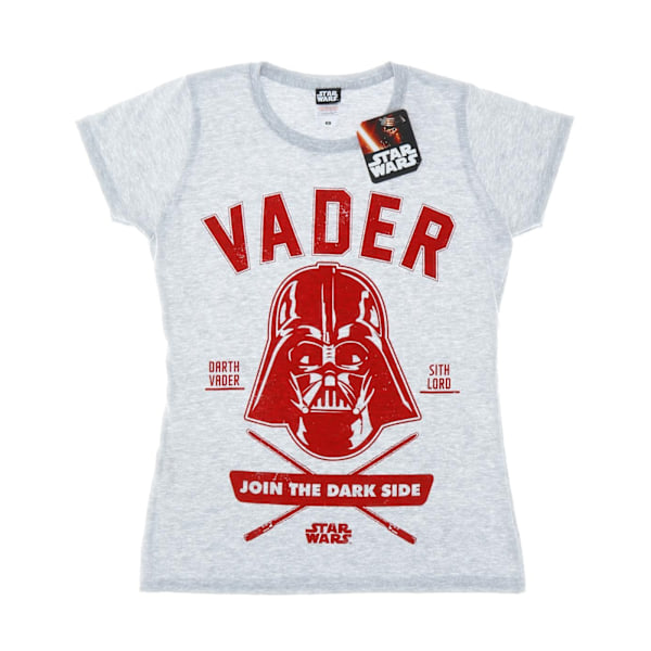 Star Wars Dam Darth Vader Collegiate Bomull T-shirt X för kvinnor/damer Heather Grey XS