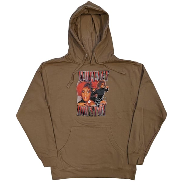 Whitney Houston Unisex Vuxen 90-tal Homage Pullover Hoodie XXL Sand Sand XXL