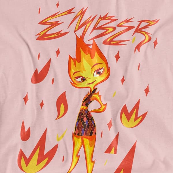 Elemental Dam Ember Fire T-shirt M Rosa Pink M