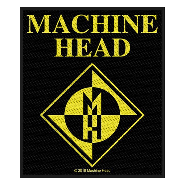 Machine Head Diamond Logo Patch En Storlek Svart/Gul Black/Yellow One Size