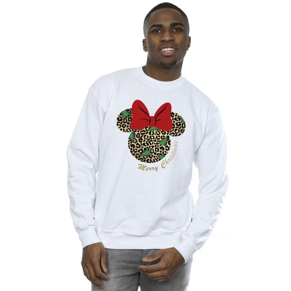 Disney Herr Minnie Mouse Leopard Jultröja M Vit White M