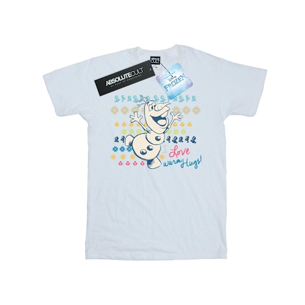 Disney Girls Frozen I Love Warm Hugs Bomull T-shirt 12-13 år White 12-13 Years