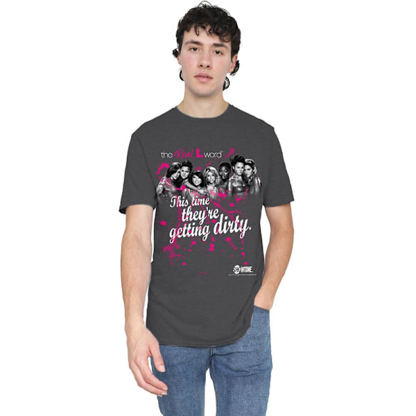 The Real L Word Unisex Vuxen Dirty T-Shirt M Kolgrå Charcoal M