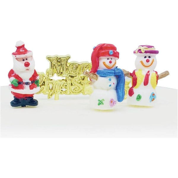 Anniversary House Santa And Snowman Christmas Cake Topper (Pack Multicoloured One Size