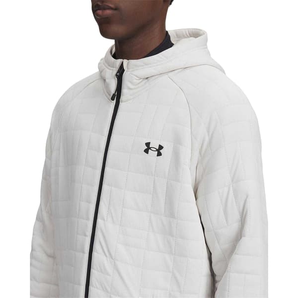 Under Armour Herr Unstoppable Quilted Full Zip Hooded Jacket XX White XXL