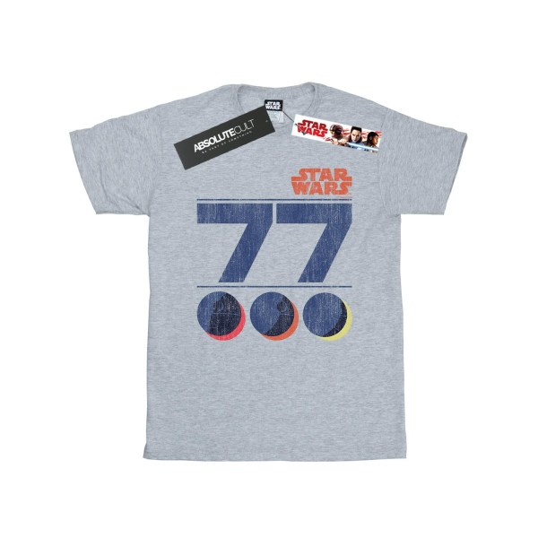 Star Wars Retro 77 Death Star Bomull T-shirt för flickor 12-13 år Sports Grey 12-13 Years