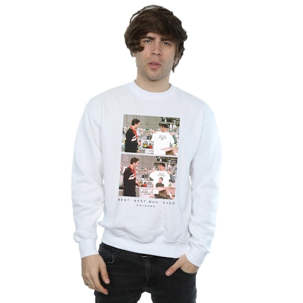 Friends Mens Best Best Man Ever Sweatshirt 3XL Vit White 3XL