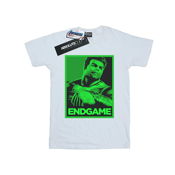 Marvel Girls Avengers Endgame Hulk Poster Bomull T-shirt 12-13 White 12-13 Years