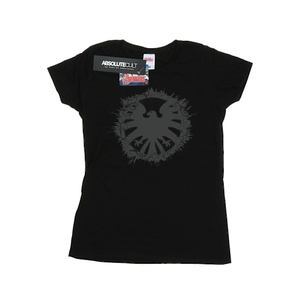 Marvel Womens/Ladies Agents Of SHIELD Borstad Logotyp Bomull T-shirt Black M