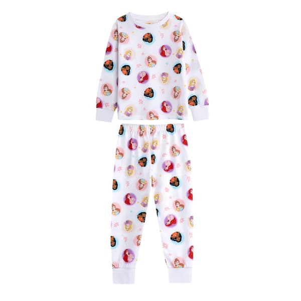 Disney Princess Långärmad Lång Pyjamas för flickor (2-pack) Multicoloured 8-9 Years