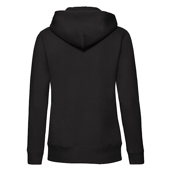 Fruit of the Loom Dam/Damer Premium Lady Fit Full Zip Hoodi Black 12 UK