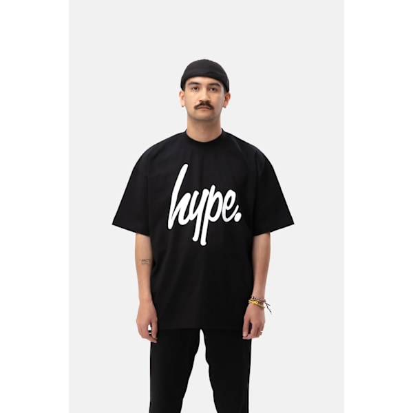 Hype Script T-shirt för män M Svart Black M