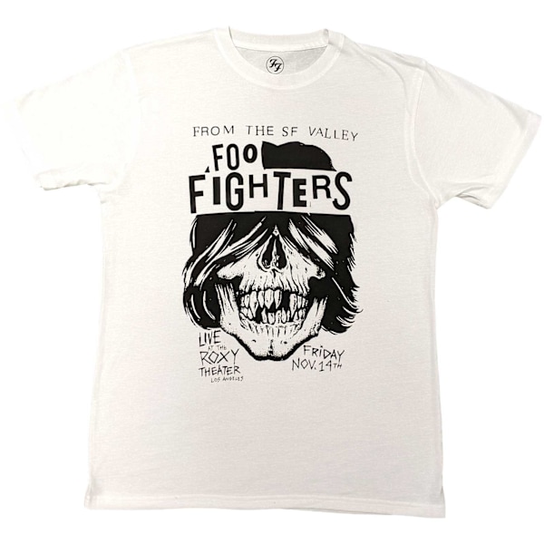 Foo Fighters Unisex Adult Roxy Flyer T-Shirt M Vit White M