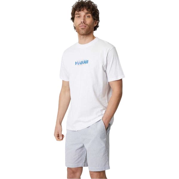 Threadbare Herr Cinco Vertikala Randiga Chino Shorts XL S Blå/Vit Blue/White XL S