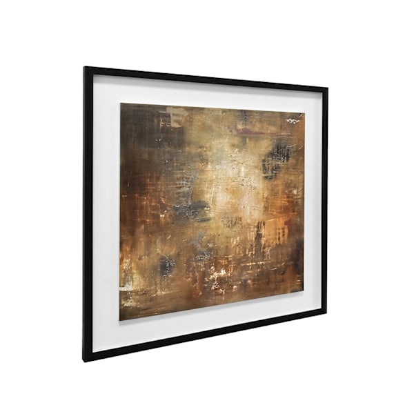 Soozy Barker Koppar Jord Träramad Plakett 60cm x 60cm Brun Brown 60cm x 60cm