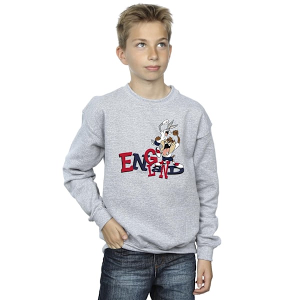 Looney Tunes Pojkar Bugs & Taz England Sweatshirt 5-6 År Sport Sports Grey 5-6 Years