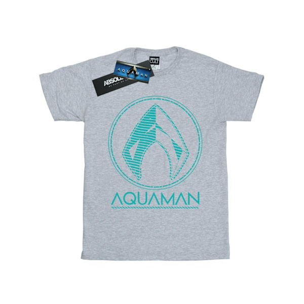 DC Comics herr Aquaman Aqua logotyp T-shirt S Sports Grey Sports Grey S