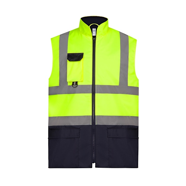 Yoko Vuxen Unisex Tvåfärgad Bodywarmer M Gul/Marinblå Yellow/Navy M