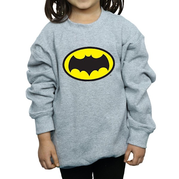 DC Comics Girls Batman TV-serie logotyp tröja 7-8 år Sportgrå Sports Grey 7-8 Years