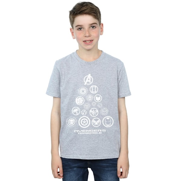 Marvel Boys Avengers Endgame Pyramid Icons T-Shirt 7-8 år Sp Sports Grey 7-8 Years