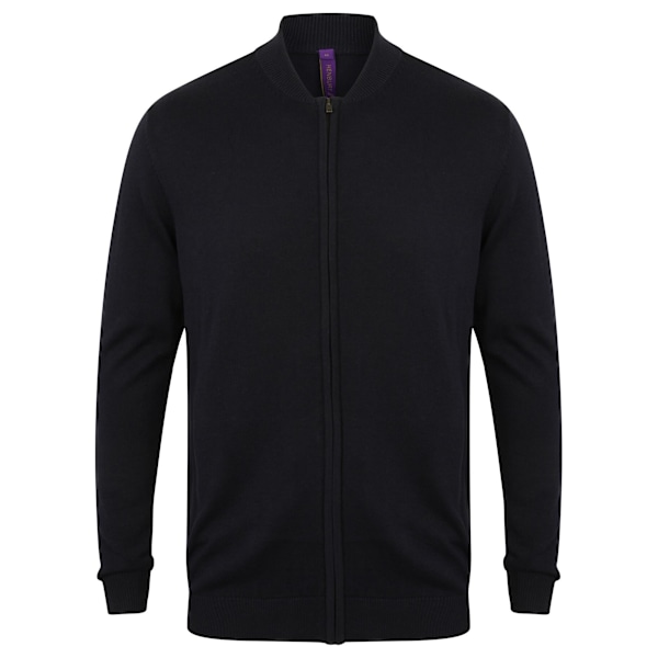 Henbury Unisex Stickad Bomberjacka 3XL Marinblå Navy 3XL