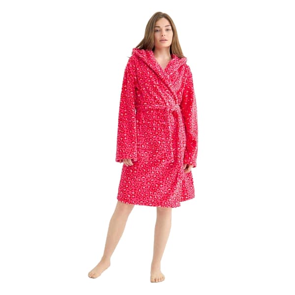 Urban Threads Dam/Dam Leopardmönstrad Fleecerock 10 UK Rosa Pink 10 UK