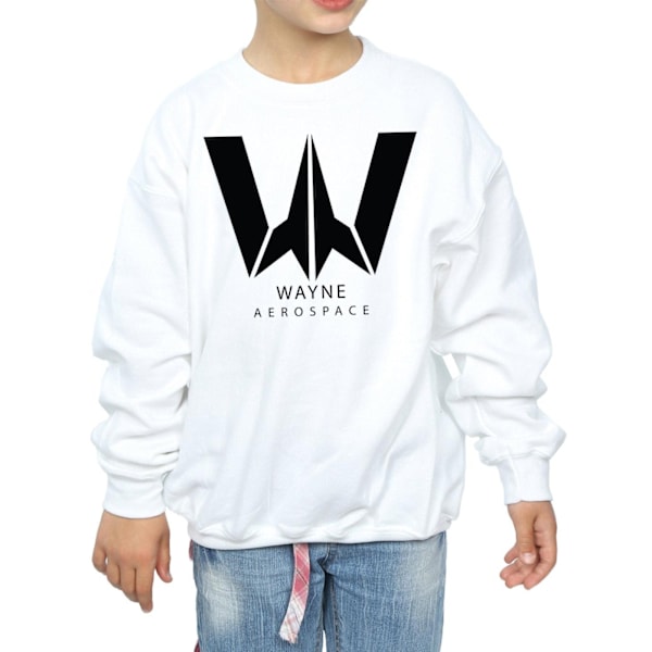 DC Comics Girls Justice League Movie Wayne Aerospace Sweatshirt White 12-13 Years