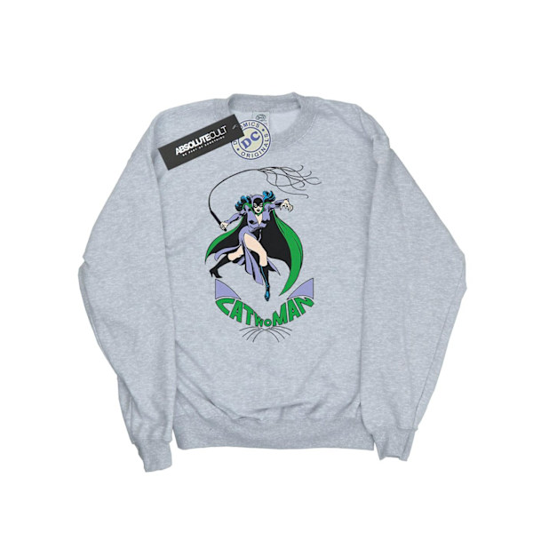 DC Comics Dam/Dam Catwoman Whip Sweatshirt XL Heather Grå Heather Grey XL