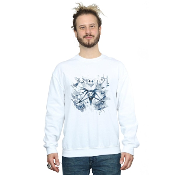 Disney Herr Nightmare Before Christmas Måla Spray Carers Sweatshirt White M
