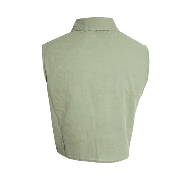 Brave Soul Dam/Kvinnor Elizabeth Knyt Framtill Korta Skjorta L Khaki Khaki Green L