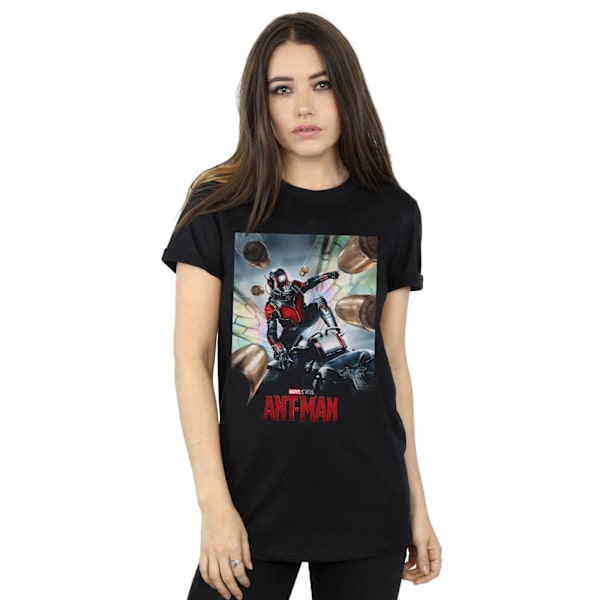 Marvel Studios Dam/Damer Ant-Man Poster Bomull Boyfriend T-Shirt XL Svart Black XL