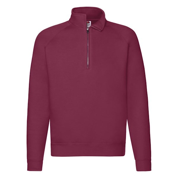 Fruit Of The Loom Herr Zip Neck Sweatshirt L Bourgogne Burgundy L