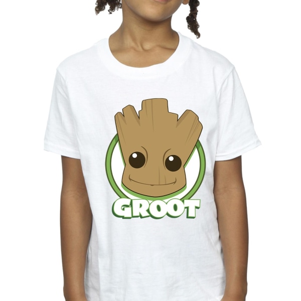 Guardians Of The Galaxy Girls Groot Badge Bomull T-shirt 12-13 White 12-13 Years