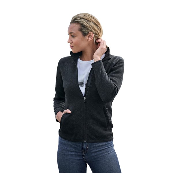 Tee Jays Dam/Dam Knitted Outdoor Fleece Jacka XL Svart Black XL
