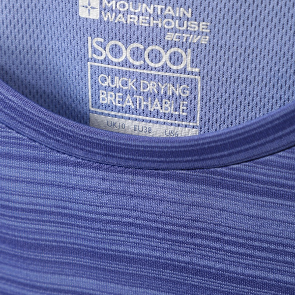 Mountain Warehouse Dam/Dam Endurance Randig T-shirt 20 U Blue 20 UK