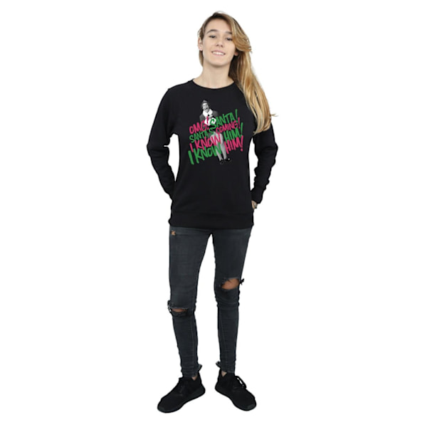 Elf Dam/Damer Jultomten Kommer Sweatshirt L Svart Black L