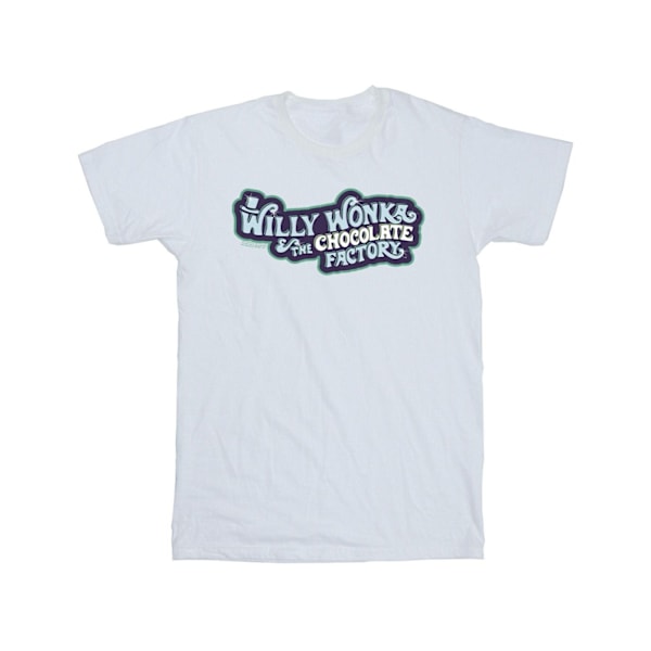 Willy Wonka Girls Chocolate Factory Logo Bomull T-shirt 9-11 År White 9-11 Years