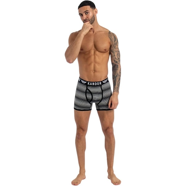 Kandor Herr Jeckers Blandade Mönster Boxerkalsonger (7-pack) M Dark Shadow M