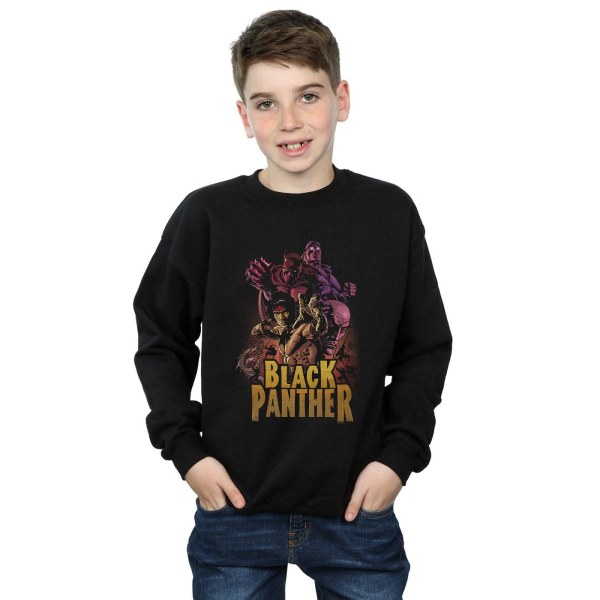 Marvel Boys Black Panther Ninja Sweatshirt 9-11 Years Black Black 9-11 Years