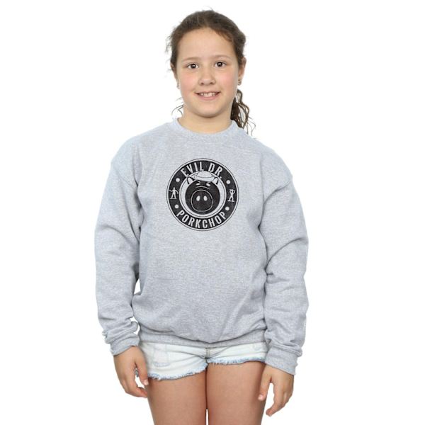 Disney Girls Toy Story Evil Dr Pork Chop Logo Sweatshirt 7-8 år Sports Grey 7-8 Years
